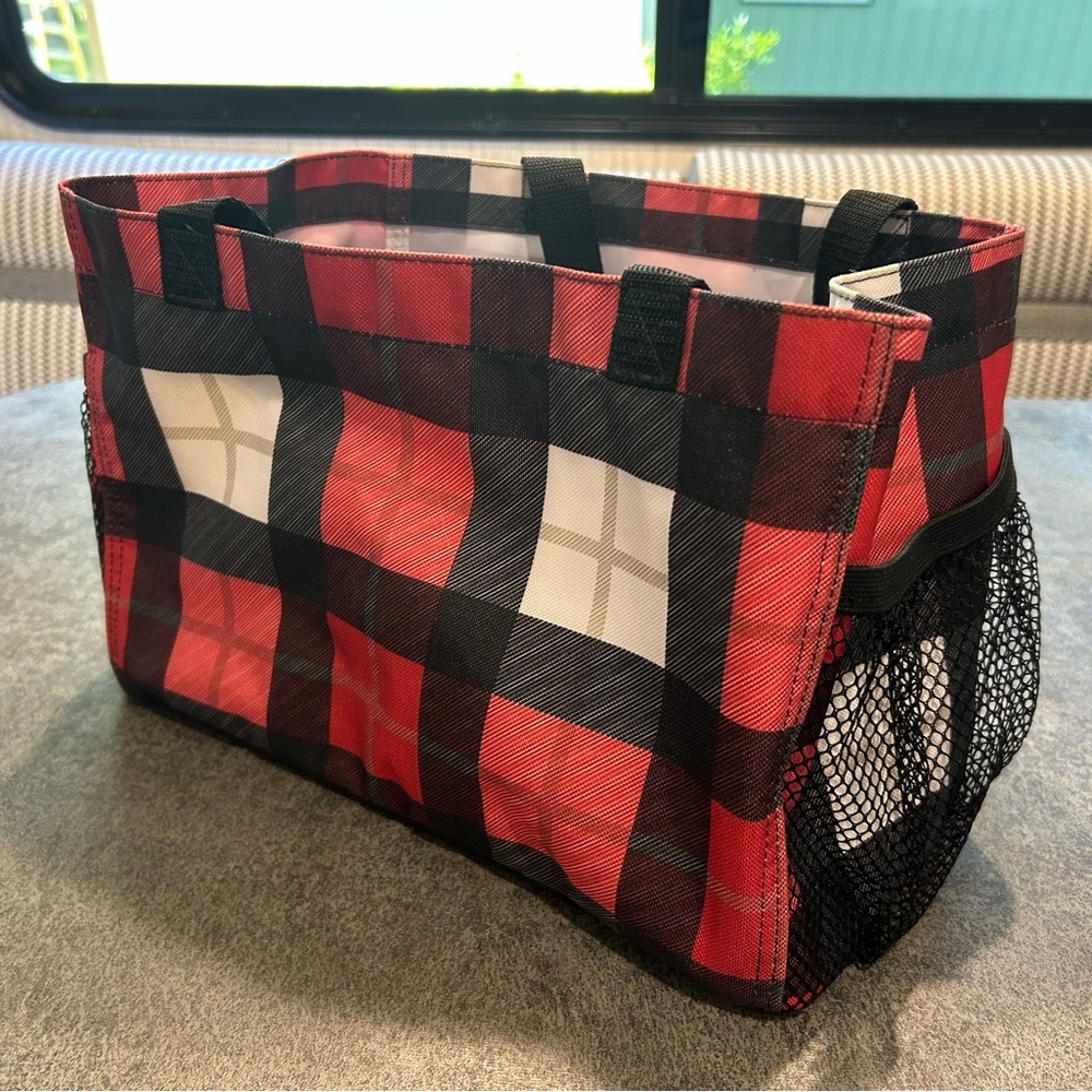 Thirty-one Red and Black Plaid Tote Bag